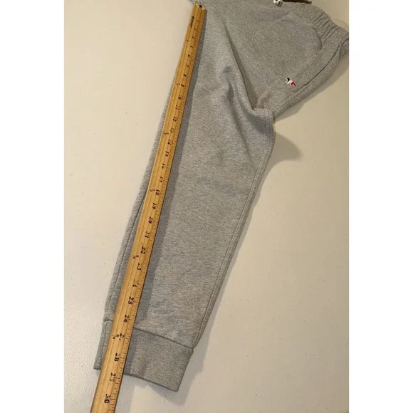 Maison Kitsune Sweatpants Mens L/XL Gray Joggers Tricolor Fox Logo Drawstring